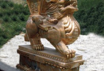 益阳商场企业看门神兽“日进斗金”招财貔貅石雕