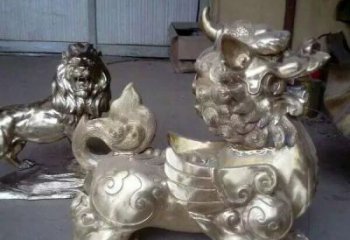 益阳中领雕塑：貔貅铜雕精致雕塑