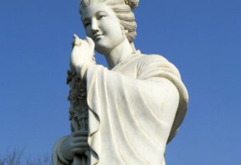 益阳十二花神之三月桃花息夫人汉白玉精美美女雕像