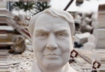 益阳石雕爱迪生胸像雕塑