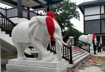 益阳迎接观音祝福的精美大象观音栏杆