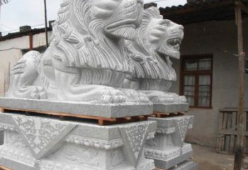 益阳港币狮子雕塑，华丽展现华夏气势