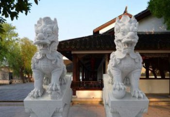 益阳精美汉白玉麒麟雕塑