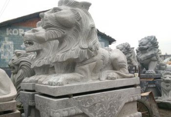 益阳优质石雕汇丰狮子雕塑