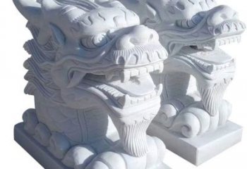 益阳精致石雕龙头雕塑，打造建筑雕塑景观
