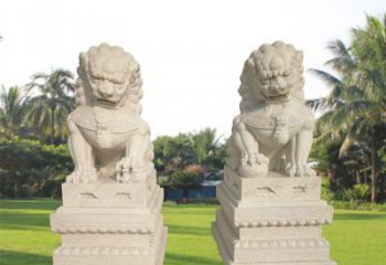 益阳狮子雕塑增添华贵气息