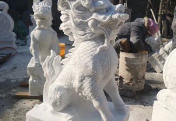 益阳正宗古典麒麟神兽招财动物雕塑