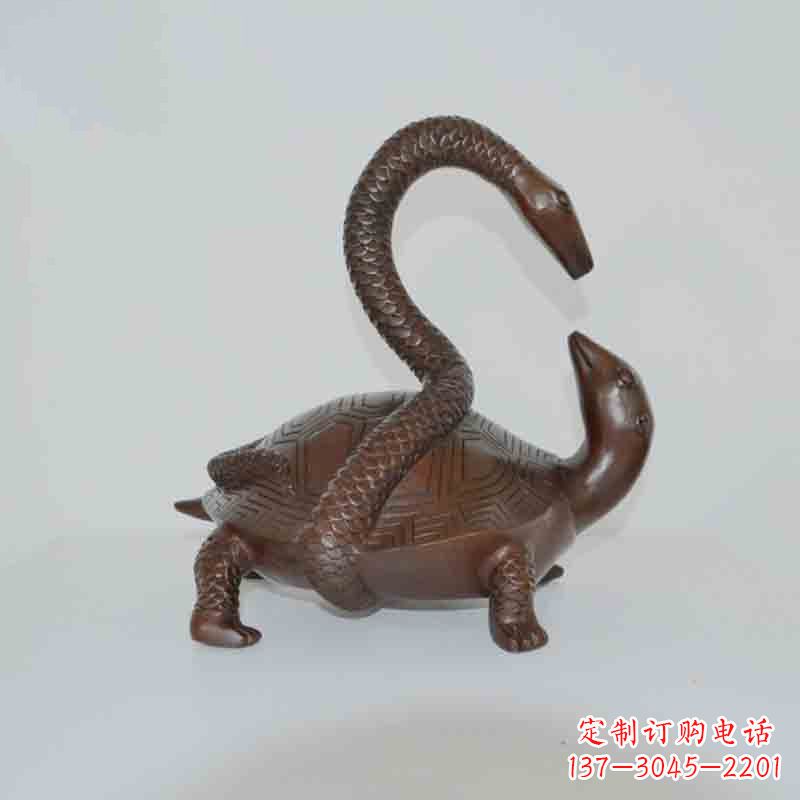 益阳乌龟背蛇龟蛇铜雕