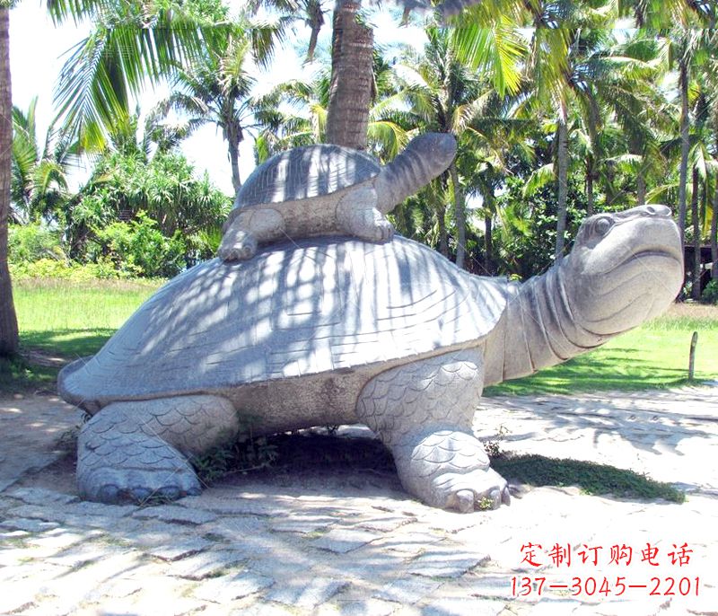 益阳乌龟母子石雕