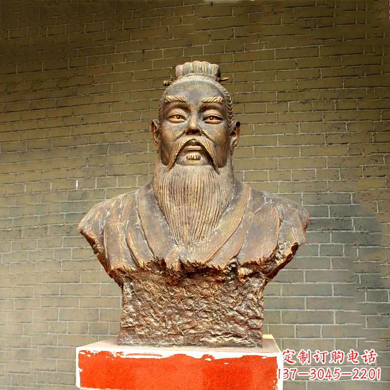 益阳五帝之帝喾半身像胸像雕塑