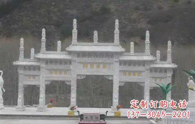 益阳五门牌坊石雕 (2)