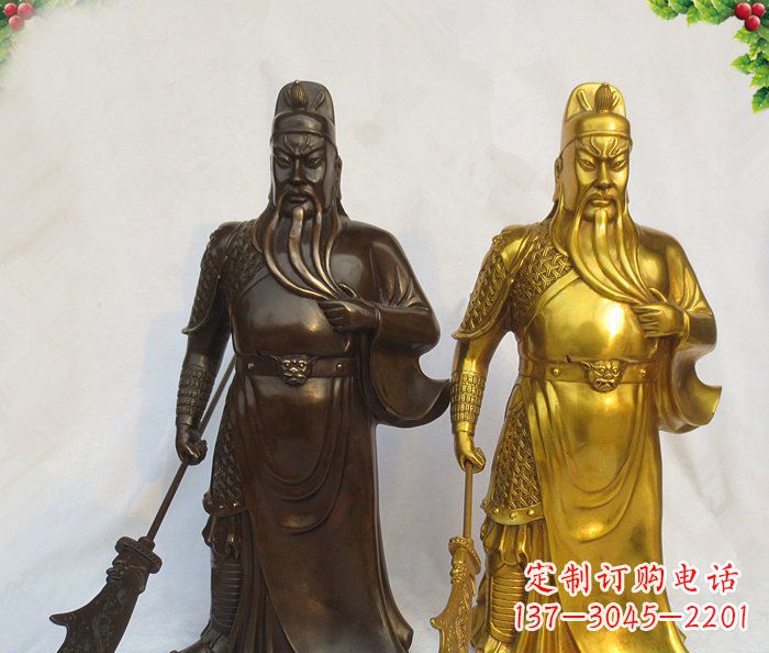 益阳武财神持刀关公铜雕 (2)