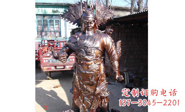 益阳武财神持刀关公铜雕 (3)