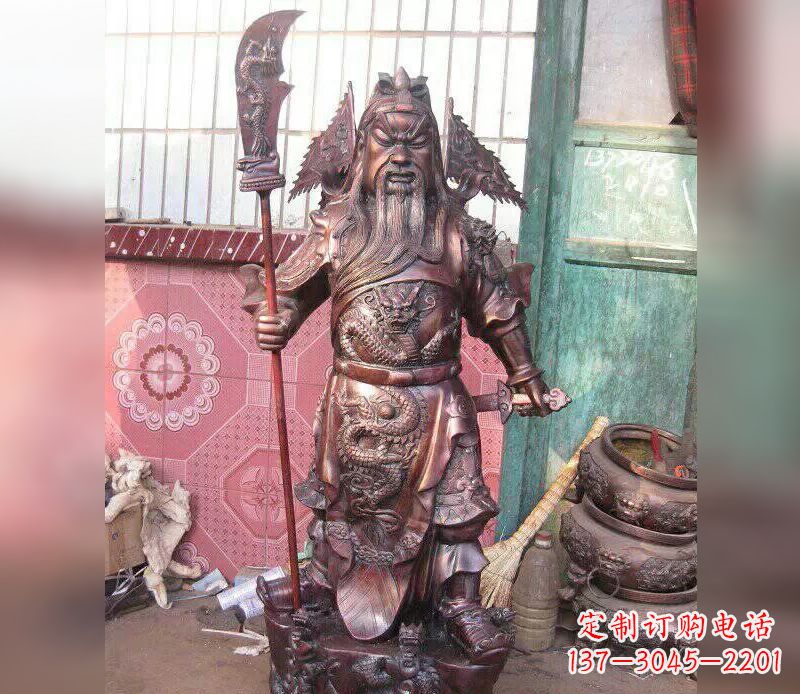 益阳武财神关公提刀铜雕