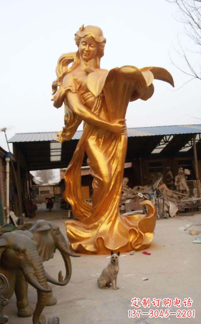 益阳西方美女人物铜雕