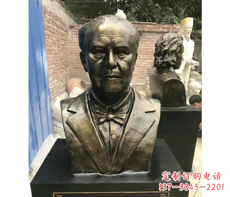 益阳西方名人爱迪生胸像铜雕