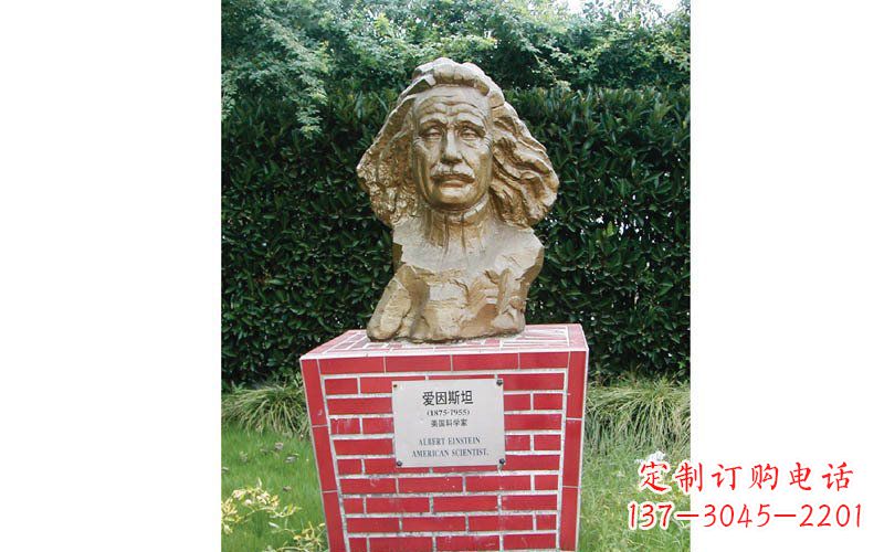 益阳西方名人爱因斯坦头像铜雕