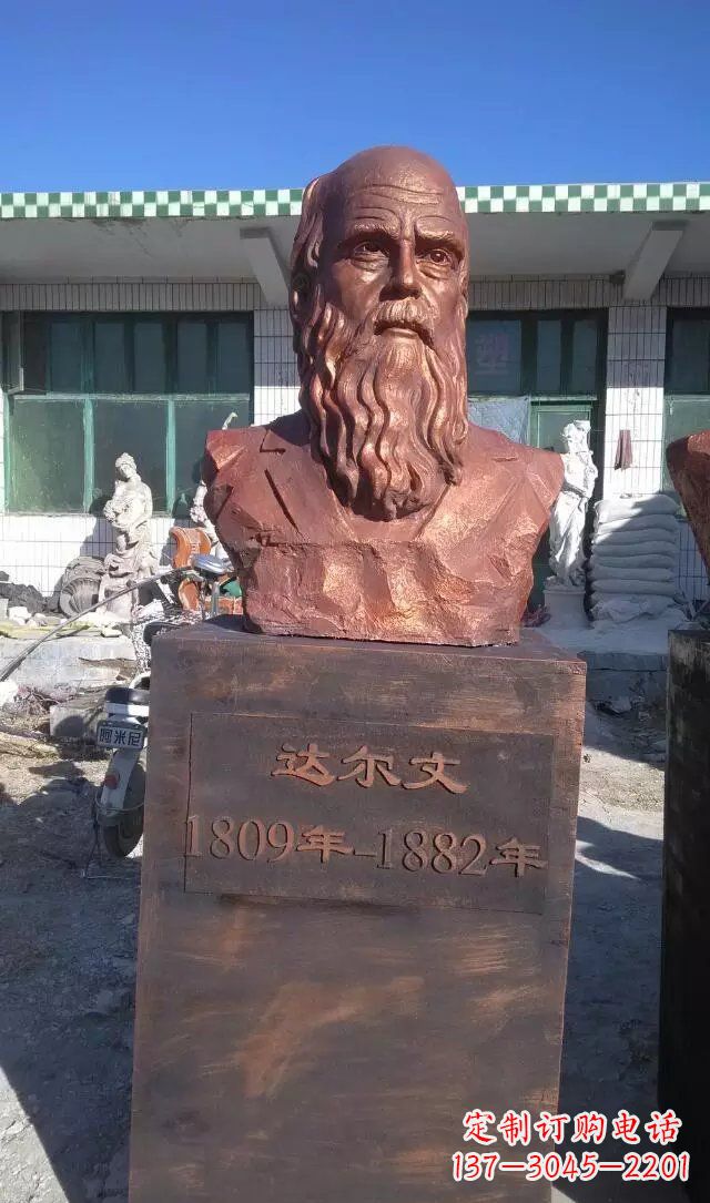 益阳西方名人达尔文铜雕