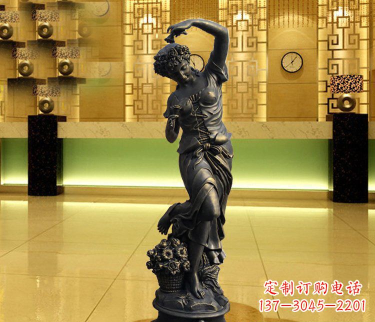 益阳西方女人别墅景观铜雕
