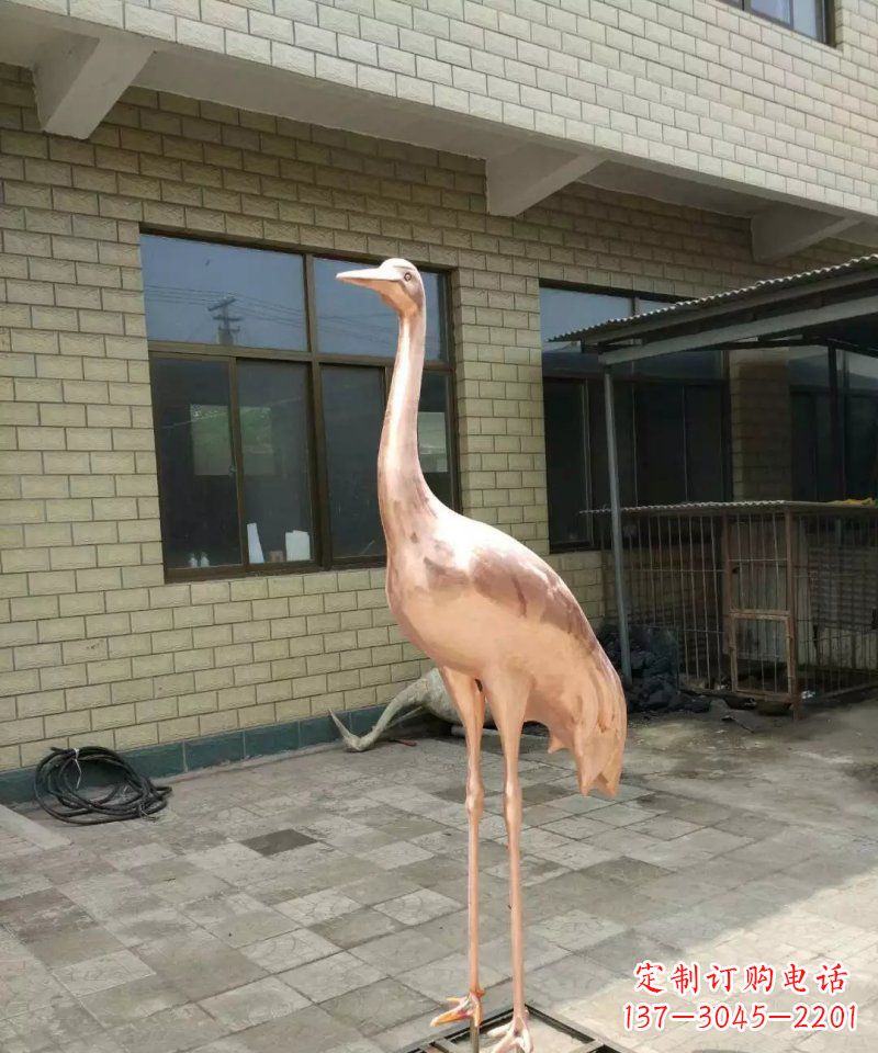 益阳仙鹤公园动物铜雕