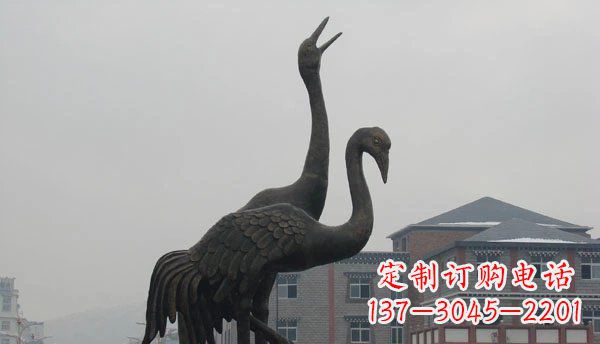 益阳仙鹤公园景观铜雕