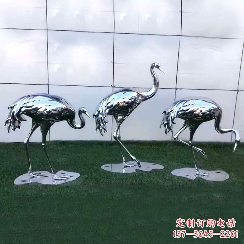益阳仙鹤镜面不锈钢雕塑