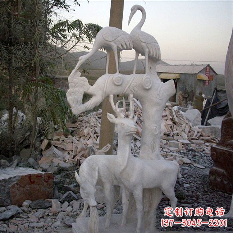 益阳仙鹤石雕景观摆件