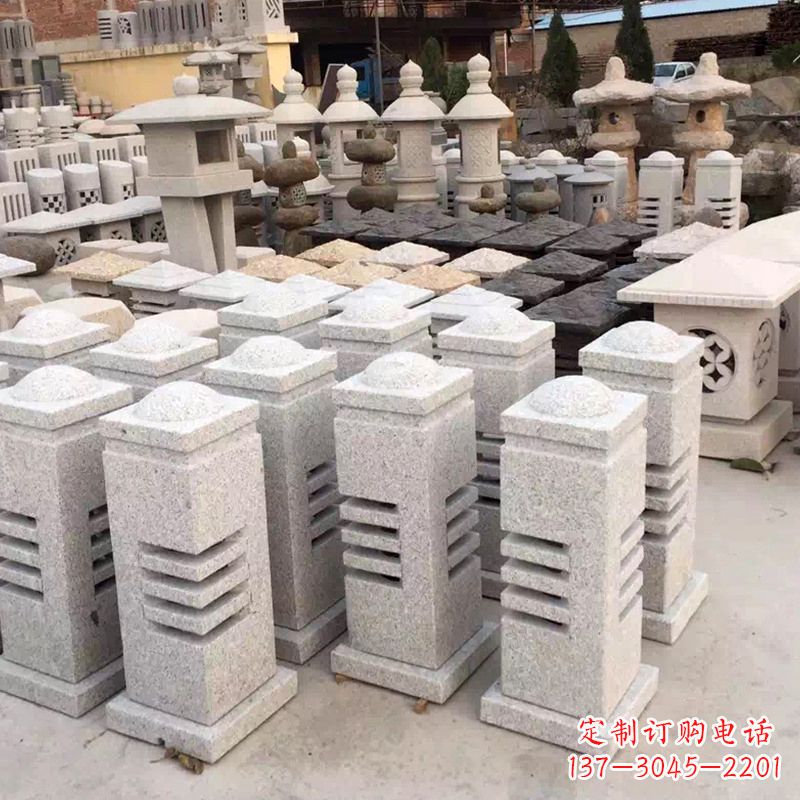 益阳现代简约石雕灯笼
