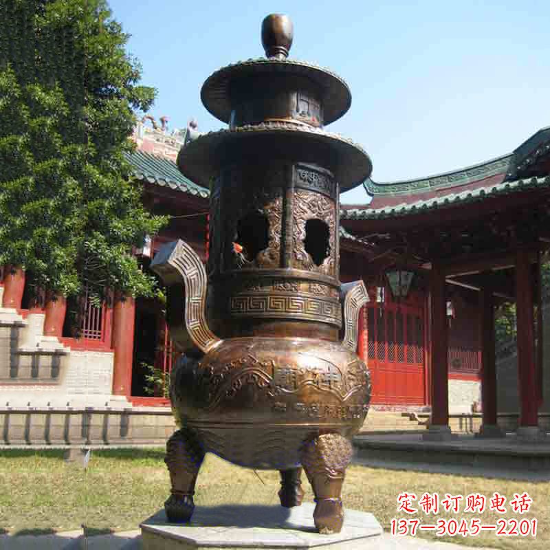 益阳现代铜制香炉铜雕香炉