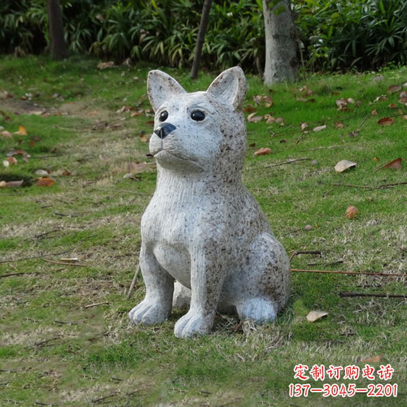 益阳小狗花岗岩石雕