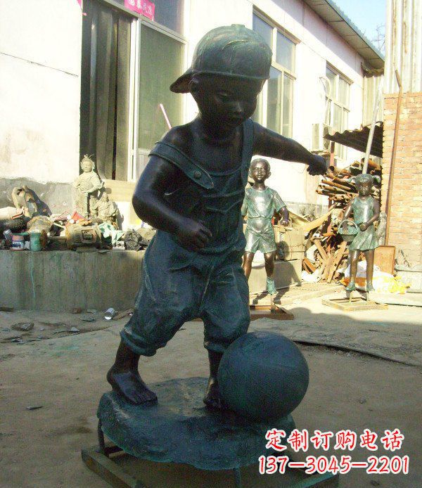 益阳小孩玩耍青铜人物铜雕