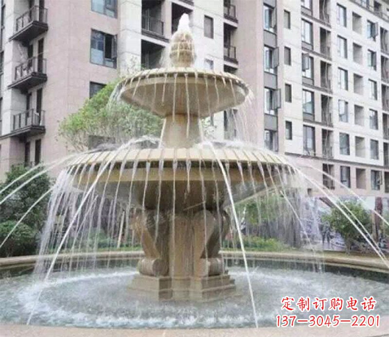 益阳小区大型喷泉景观石雕