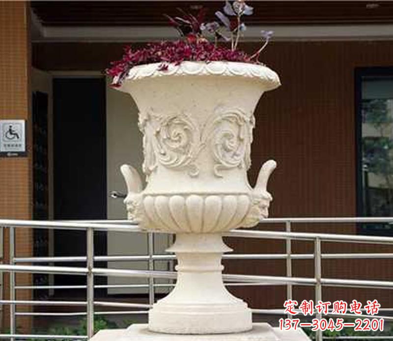 益阳小区花盆景观石雕