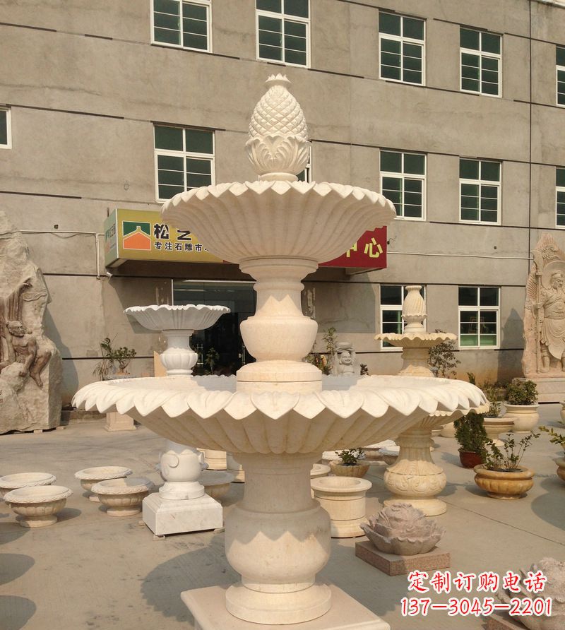 益阳小区景观菠萝式喷泉石雕