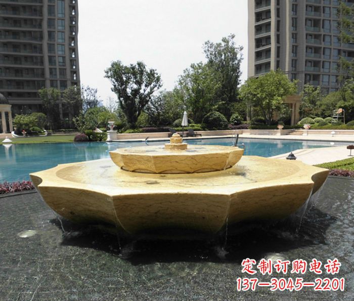 益阳小区景观大理石喷泉石雕 (6)