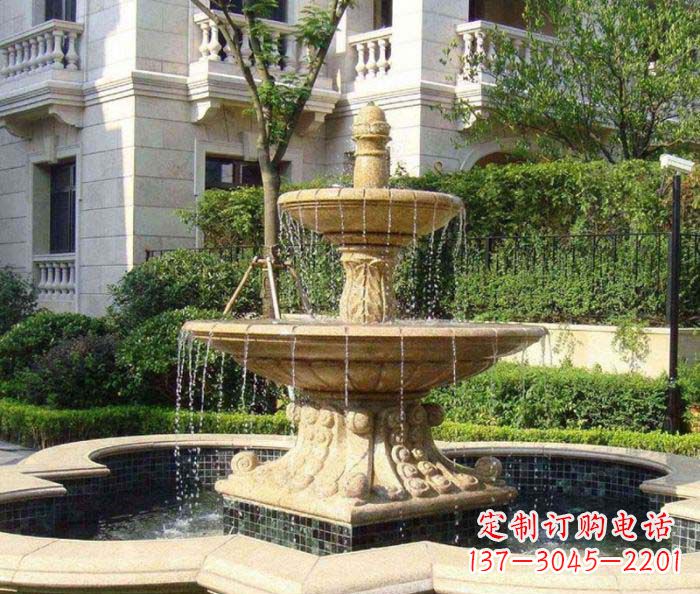 益阳小区景观大型喷泉石雕 (2)