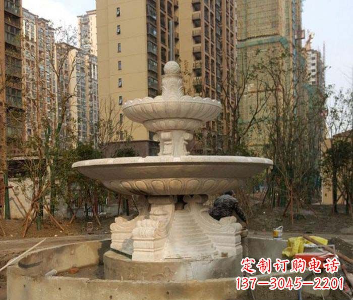 益阳小区景观大型喷泉石雕 (3)