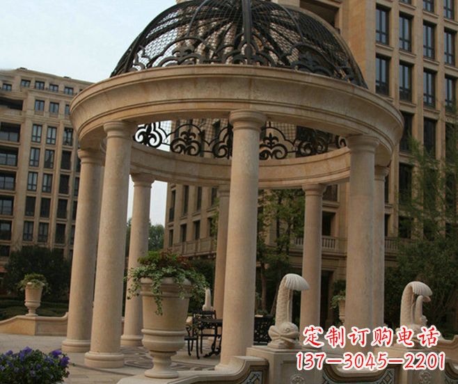益阳小区景观欧式石雕凉亭