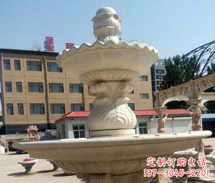 益阳小区景观砂岩大型喷泉石雕