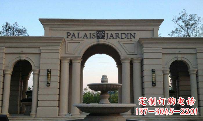 益阳小区门口景观大理石喷泉石雕