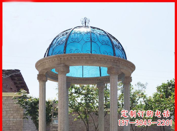 益阳小区欧式圆顶凉亭石雕_2