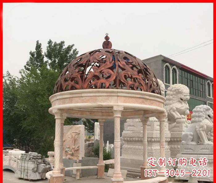 益阳小区欧式圆顶凉亭石雕_1