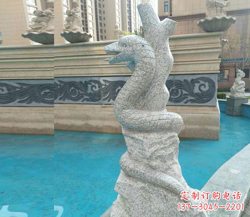 益阳小区十二生肖雕塑动物石雕