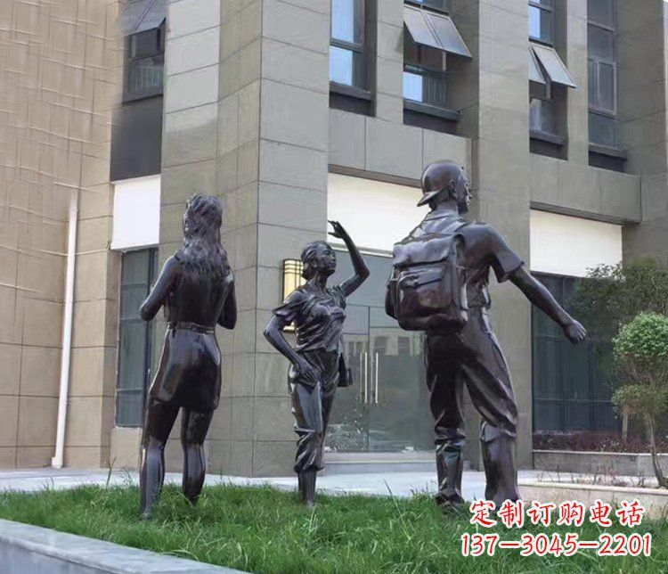 益阳小区铜雕美女人物雕塑