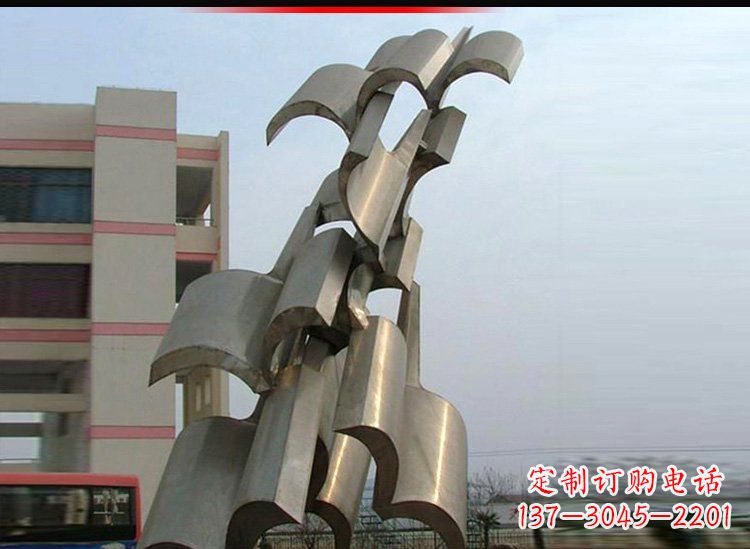 益阳校园不锈钢书本景观雕塑