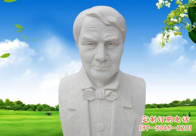 益阳校园大理石爱迪生头像