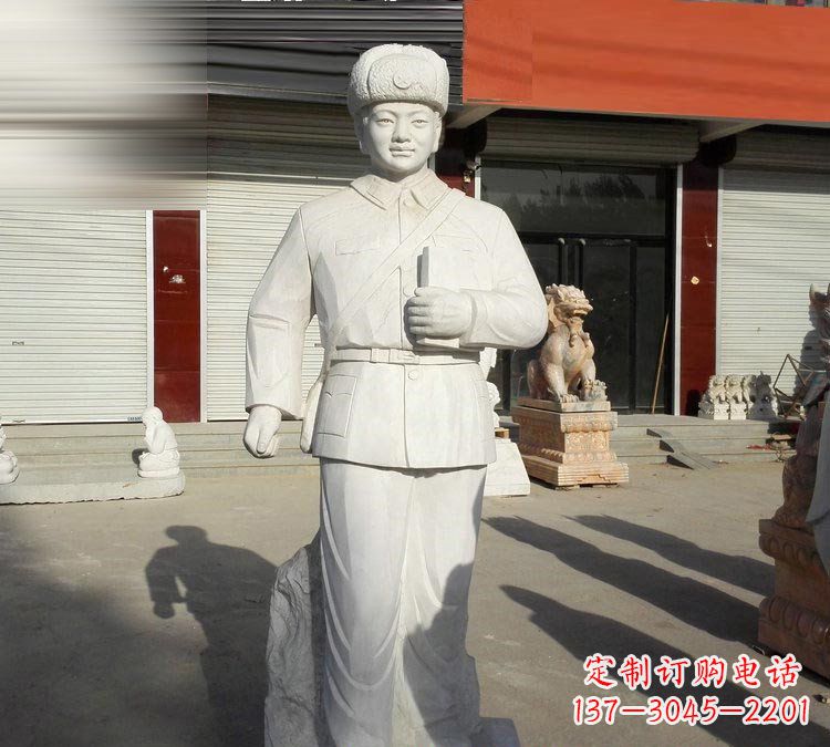益阳校园大理石立式雷锋雕塑