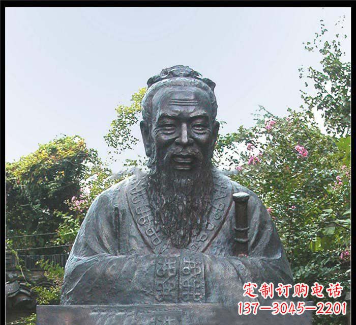 益阳校园大型孔子头像铜雕
