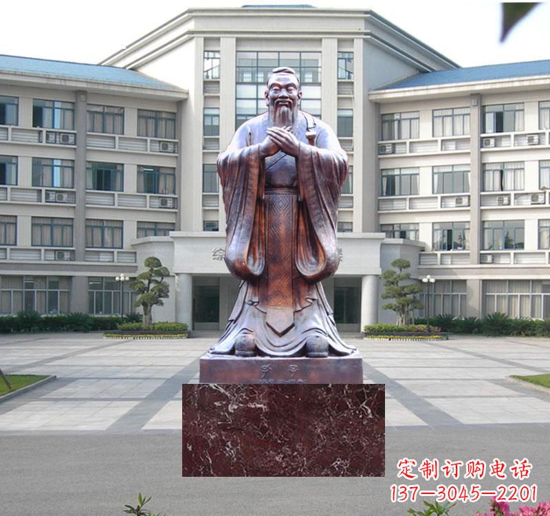 益阳校园雕塑孔子 (2)