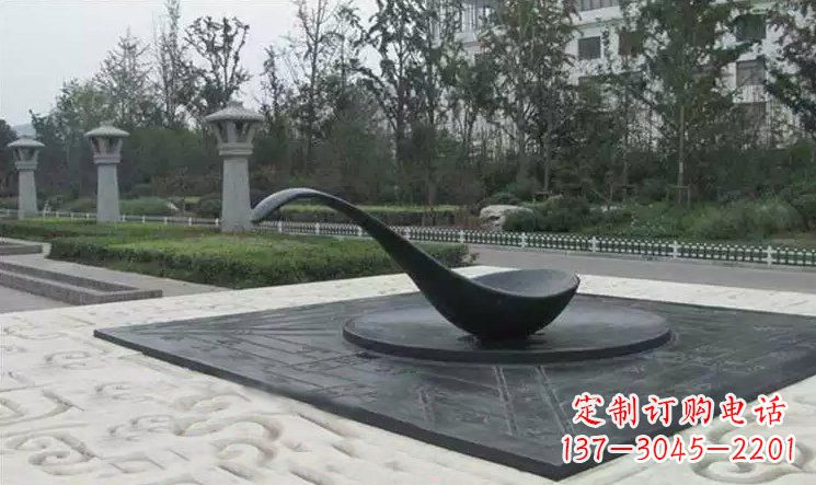 益阳校园古代指南针司南铜雕
